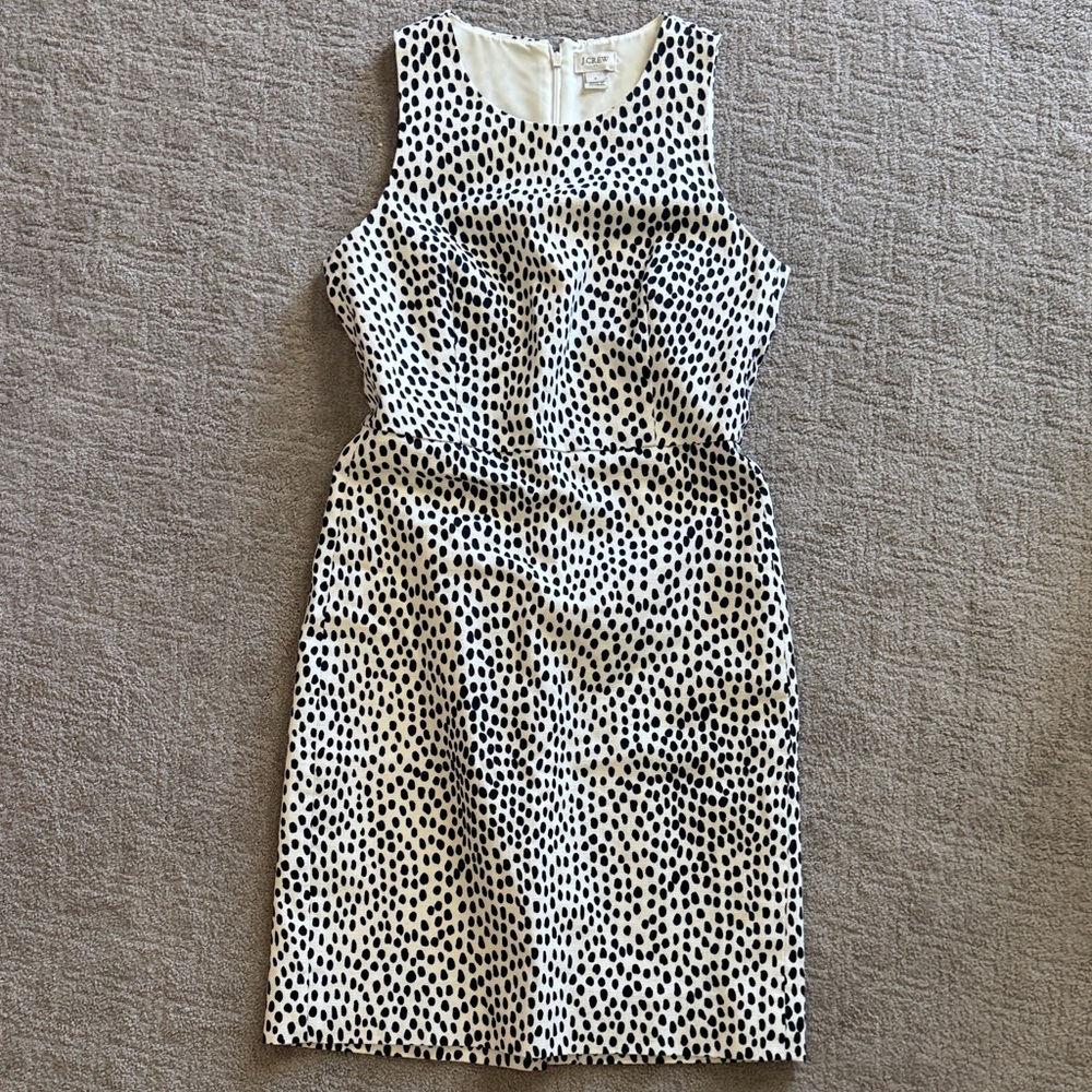 Jcrew Black and White Polka Dot Dress